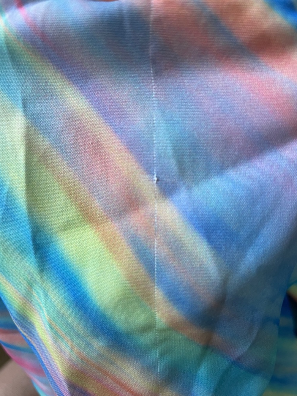 Hello Molly Blue Multi-Color Watercolor Long Sleeve Mini Dress - Picture 9 of 9
